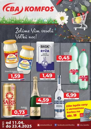 Katalóg CBA v Prešov | Nová výhodná ponuka CBA Komfos | 2025-04-11T00:00:00.000Z - 2025-04-23T00:00:00.000Z