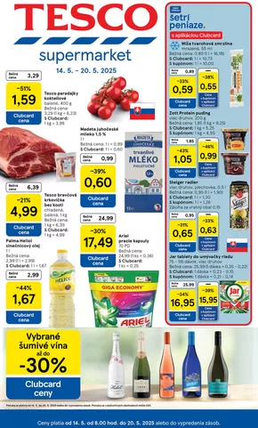 Katalóg Tesco v Sládkovičovo | Najlepšie ponuky a zľavy | 2025-05-14T00:00:00.000Z - 2025-05-20T00:00:00.000Z