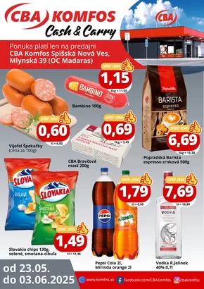 Katalóg CBA v Banská Bystrica | CBA Nová ponuka špeciál pre gastrocash Spišská nová Ves | 2025-05-23T00:00:00.000Z - 2025-06-03T00:00:00.000Z