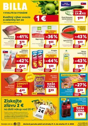 Katalóg Billa | Ušetrite teraz s našimi ponukami | 2025-05-21T00:00:00.000Z - 2025-05-27T00:00:00.000Z