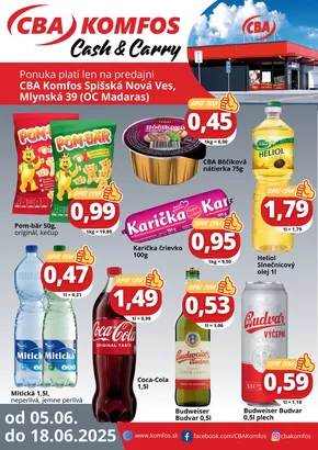 Katalóg CBA v Michalovce | CBA Nová ponuka špeciál pre gastrocash Spišská nová Ves | 2025-06-05T00:00:00.000Z - 2025-06-18T00:00:00.000Z