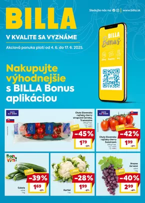 Katalóg Billa v Šamorín | Aktuálne výhodné ponuky a akcie | 2025-06-04T00:00:00.000Z - 2025-06-17T00:00:00.000Z