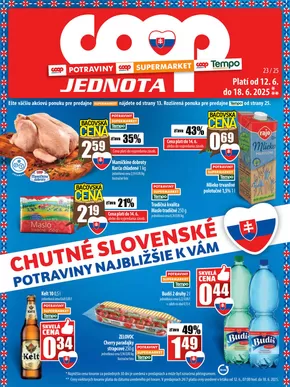 Katalóg COOP Jednota v Šamorín | Najlepšie ponuky a zľavy | 2025-06-12T00:00:00.000Z - 2025-06-18T00:00:00.000Z