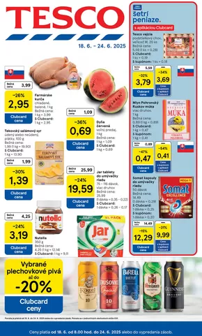 Katalóg Tesco v Strážske | Najlepšie ponuky pre šetrných | 2025-06-18T00:00:00.000Z - 2025-06-24T00:00:00.000Z