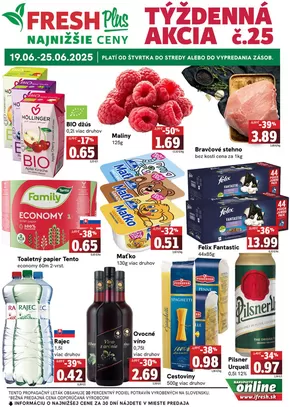 Katalóg Fresh v Strážske | Týždenná akcia FRESH Plus | 2025-06-19T00:00:00.000Z - 2025-06-25T00:00:00.000Z