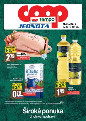Katalóg COOP Jednota v Žilina | Skvelá ponuka pre lovcov výhodných ponúk | 2025-03-20T00:00:00.000Z - 2025-03-26T00:00:00.000Z