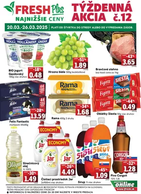 Katalóg Fresh v Vranov nad Topľou | Týždenná akcia FRESH Plus | 2025-03-20T00:00:00.000Z - 2025-03-26T00:00:00.000Z