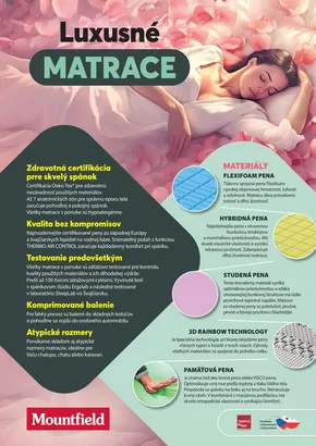Katalóg Mountfield v Žilina | Mountfield POSTEĽOVÉ MATRACE | 2025-03-25T00:00:00.000Z - 2025-07-25T00:00:00.000Z
